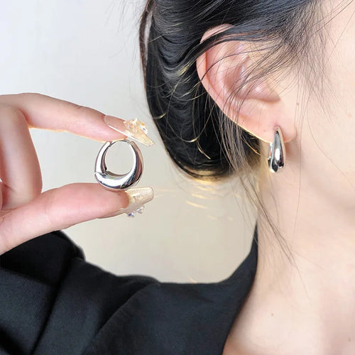 Bold Stainless Steel Chunky Hoops